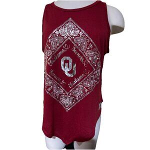 Wrangler OU Oklahoma Sooners Bandana Muscle Tank Top Womens Medium New